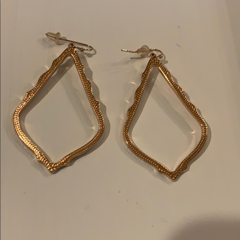 Rose gold Kendra Scott earrings. About 3 inches - Picture 1 of 3